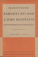 Stádník: Národní důchod a jeho rozdělení se zvláštním zřetelem k Československu, 1946