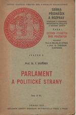 Vavřínek: Parlament a politické strany, 1930
