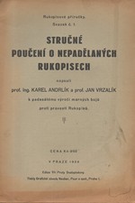 Andrlík: Stručné poučení o nepadělaných rukopisech, 1936