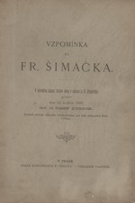 Durdík: Vzpomínka na Fr. Šimáčka, 1885