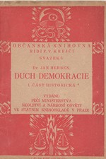 Herben: Duch demokracie. I, Část historická, 1920