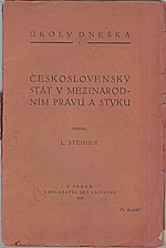 Stěhule: Československý stát v mezinárodním právu a styku, 1919