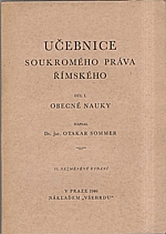 Sommer: Učebnice soukromého práva římského. I-II, 1946