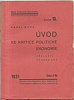 Marx: Úvod ke kritice politické ekonomie, 1931