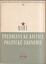 Marx: Předmluva ke kritice politické ekonomie, 1950