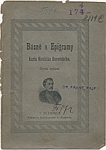 Havlíček Borovský: Básně a Epigramy, 1897