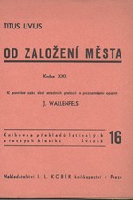 Livius: Od založení města. Kniha XXI., 1938