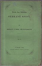 Šafařík: Rozpravy z oboru věd slovanských, 1865