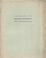 Vávra: Vzpomínky na Milana Štefánika, 1930