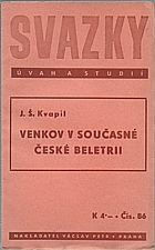 Kvapil: Venkov v současné české beletrii, 1944