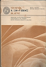 : Sborník k 750. výročí Blatné, 1985