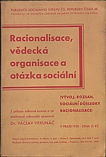 : Racionalisace, vědecká organisace a otázka sociální, 1930